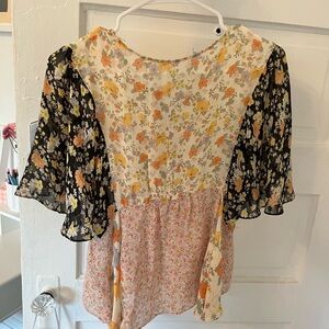 Zara multi patterned top